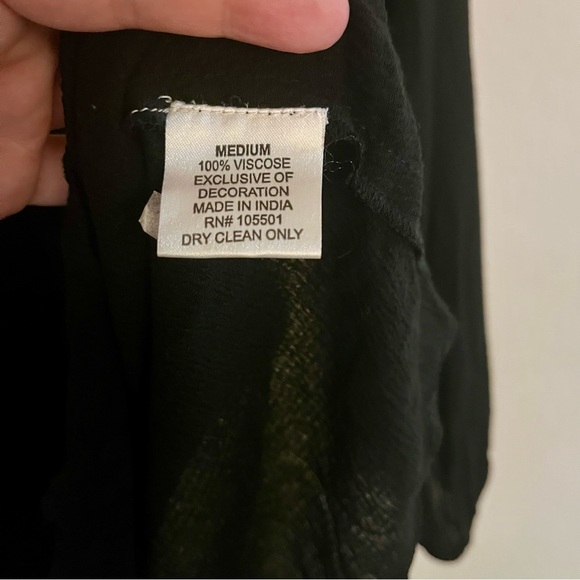 Double D Ranchwear Buffalo Grass Top Black Boho - Picture 10 of 10